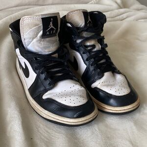 Jordan Black and White Athletic Shoes